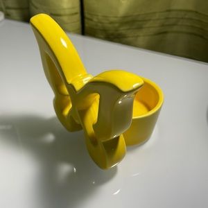 Yellow Butterfly Small Candle / Plant Holder